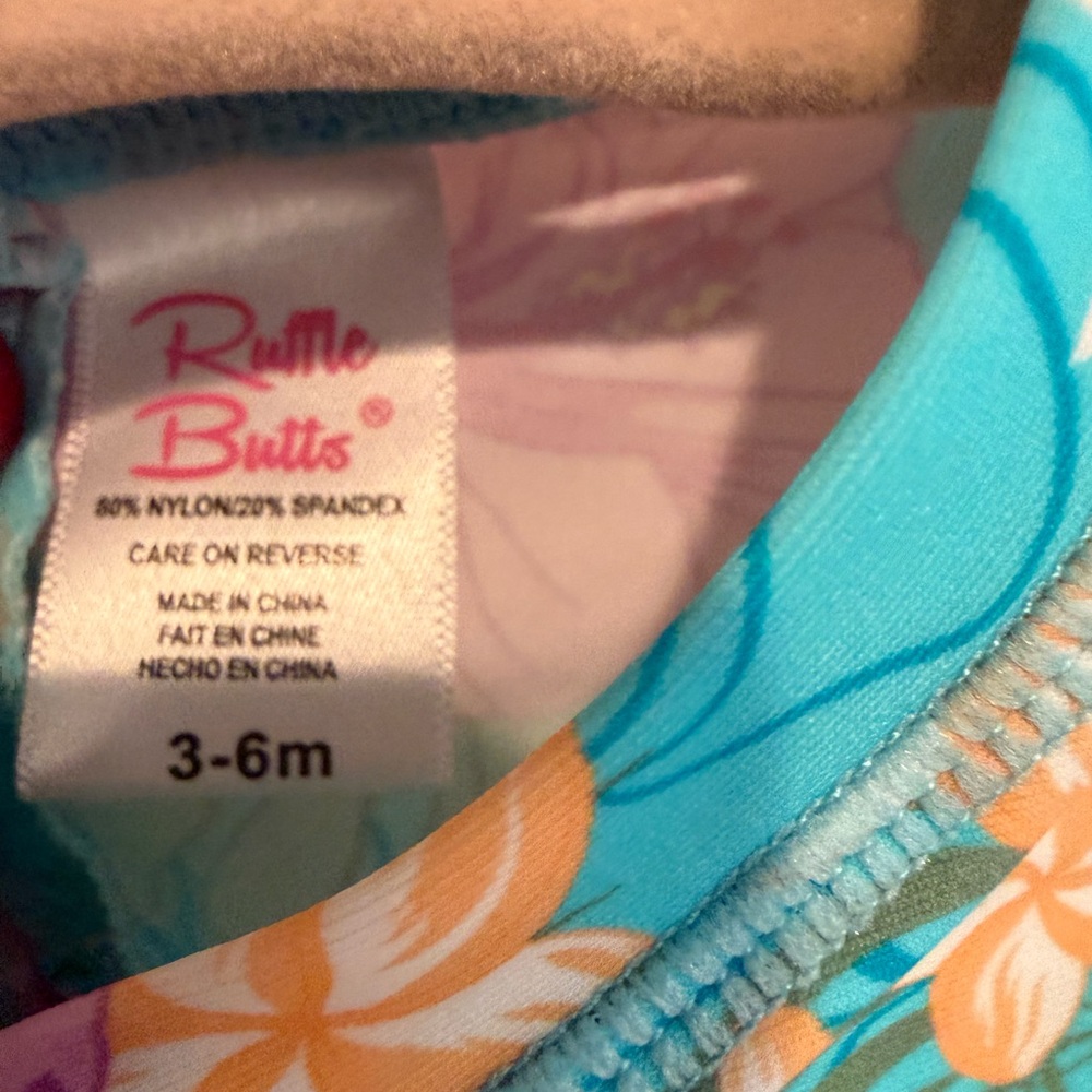 Rufflebutts Orchid Oasis One Piece Rash Guard - Picture 5 of 7